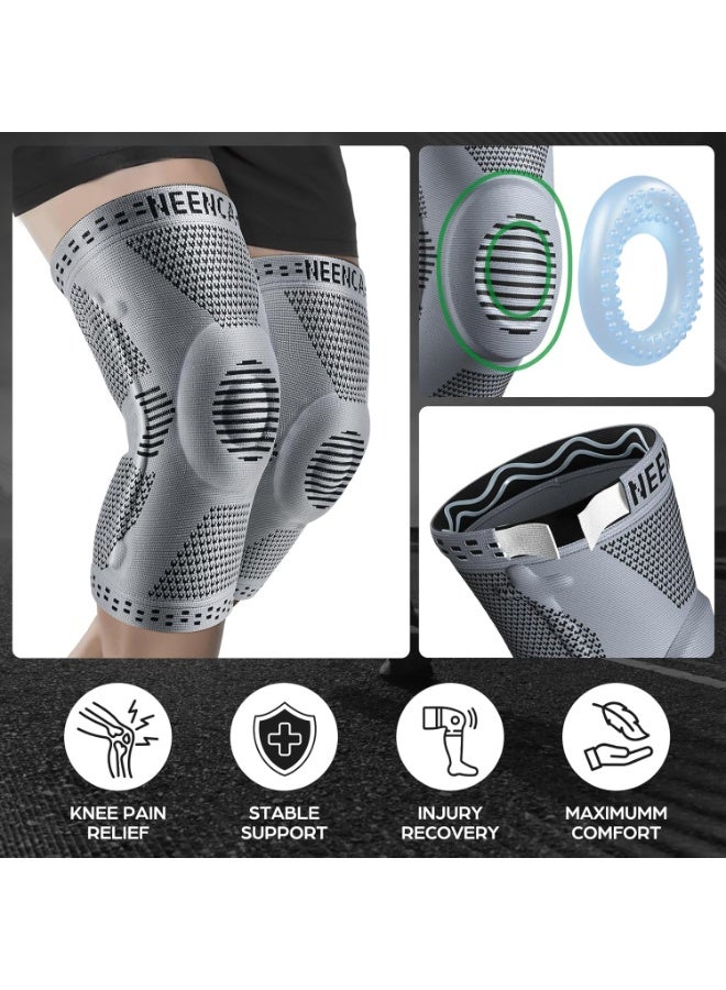 general Professional Knee Brace for Pain Relief, Medical Knee Support with Patella Pad & Side Stabilizers, Compression Knee Sleeve for Meniscus Tear, ACL, Joint Pain, Runner, Workout - Image 4
